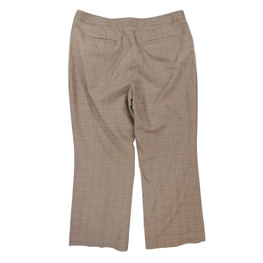 Jones New York Dress Pants Womens 18W Brown Excellent Plaid Stretch Trousers - Picture 2 of 10
